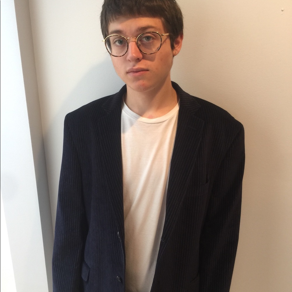 Dark Blue Casual Blazer
